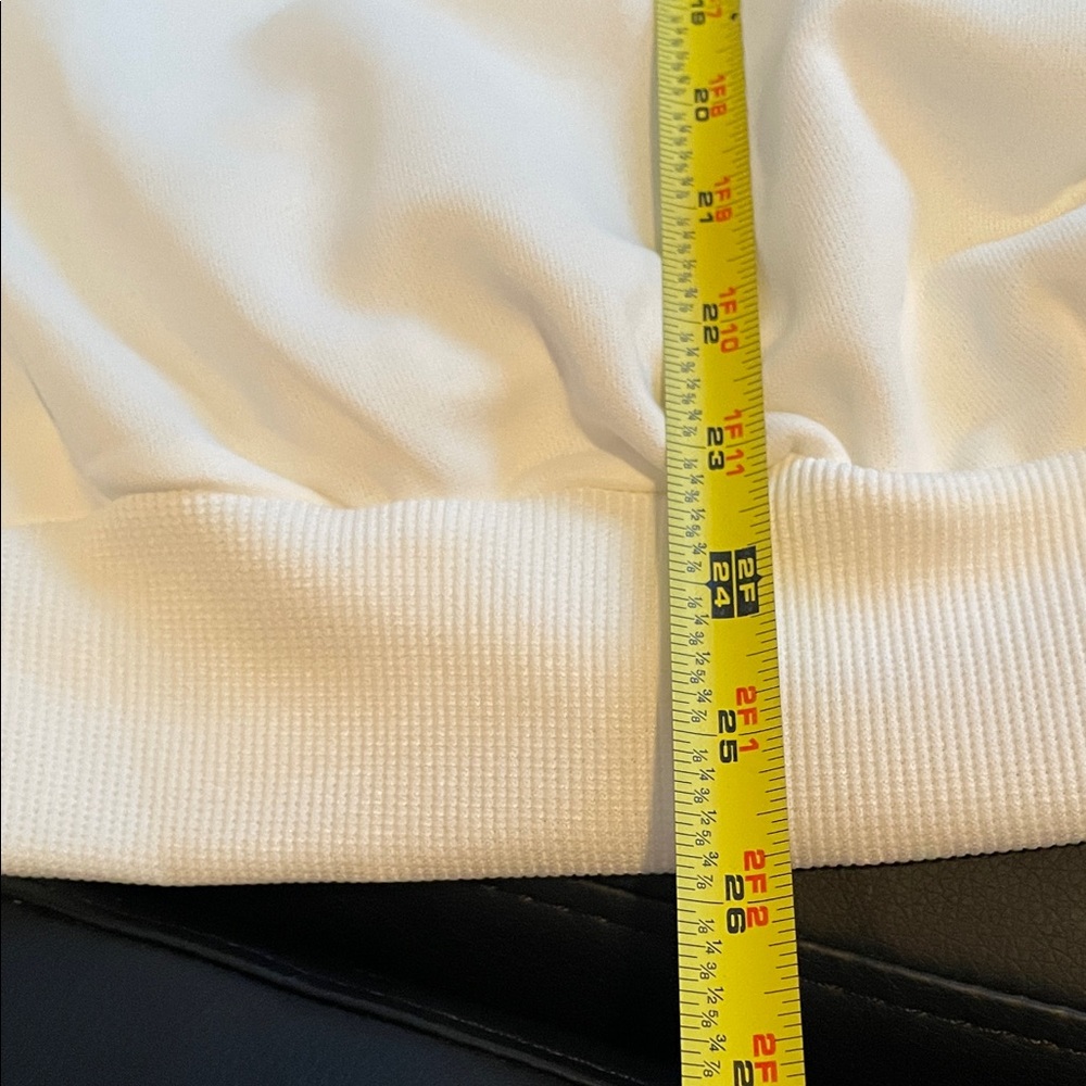 SHEIN White Sweatshirt with Sheer Sleeves 3XL - Picture 9 of 9